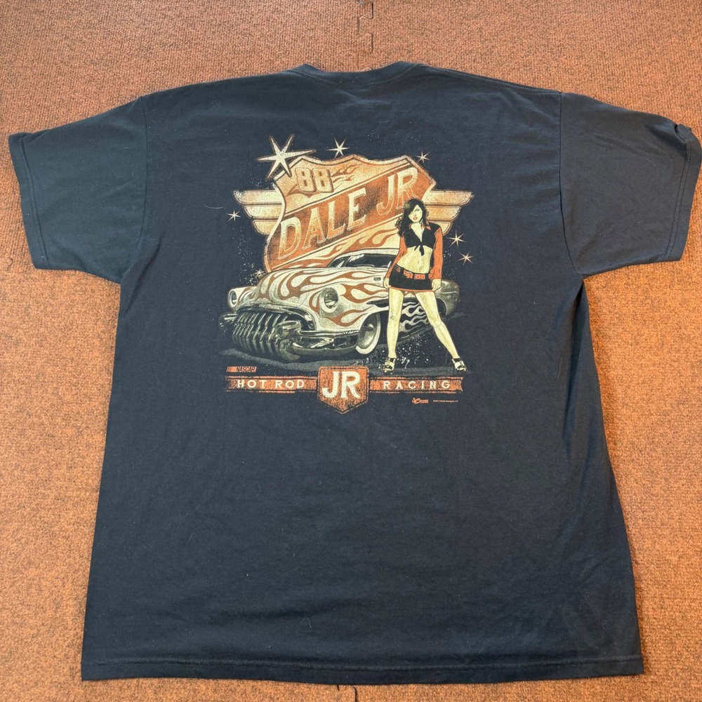Chase Authentics Dale Earnhardt Jr 88 Hot Rod Racing Pocket T-Shirt Black XL